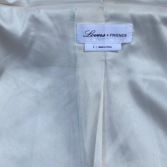 Lovers + Friends Ziggy‎ Sherpa Fleece Jacket Faux Leather Trim Hooded Size Small - Picture 7 of 7